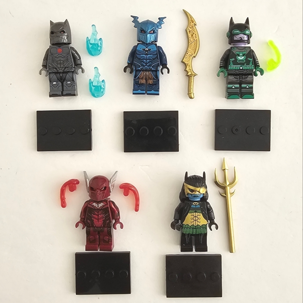 Lot of 5 Lego Compatible Death Metal Batman Minifigures